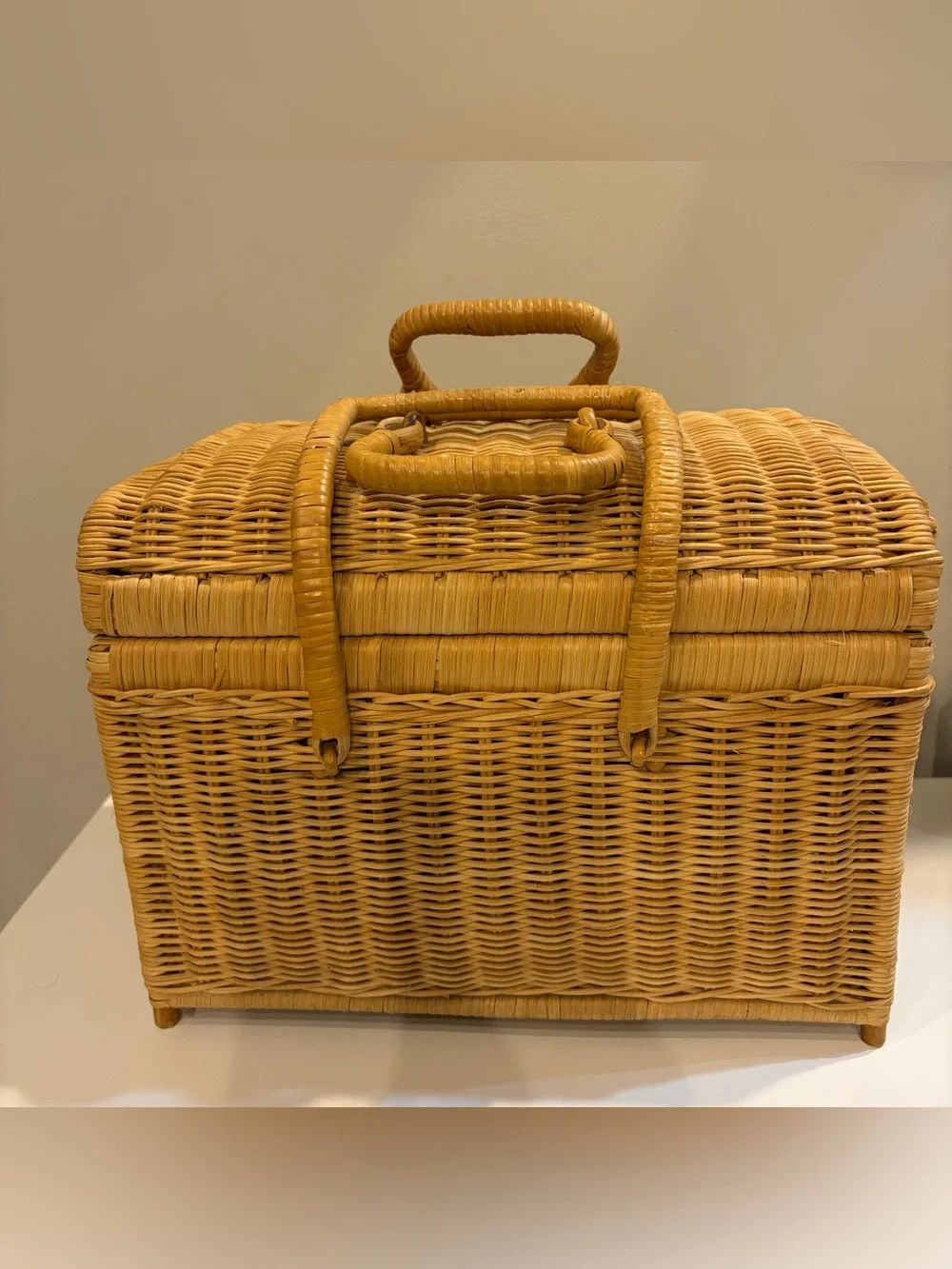 Vintage picnic basket